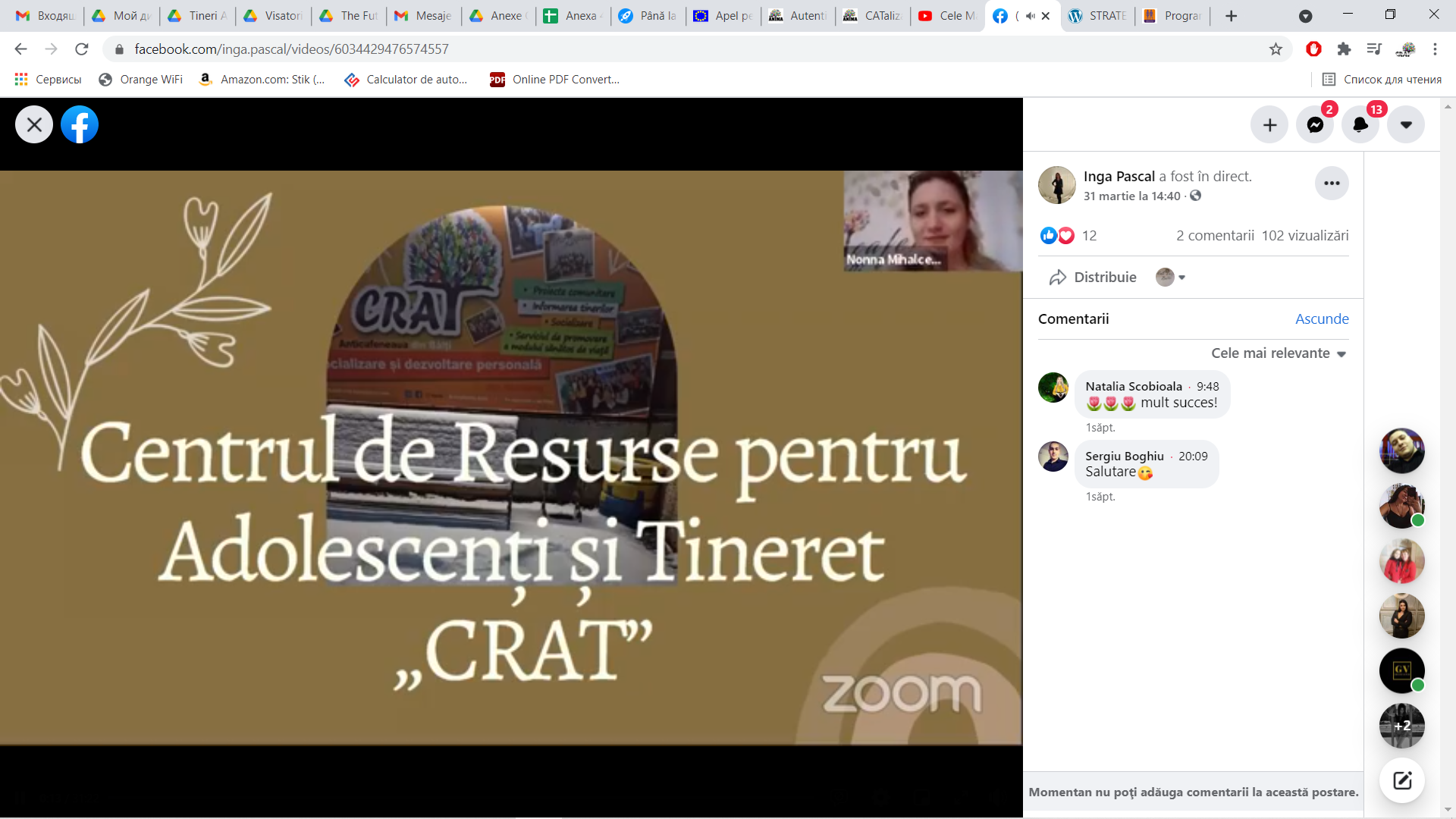 #Sesiune online CRAT ”Oportunitate de participare pentru tinerii din municipiul Bălți”
