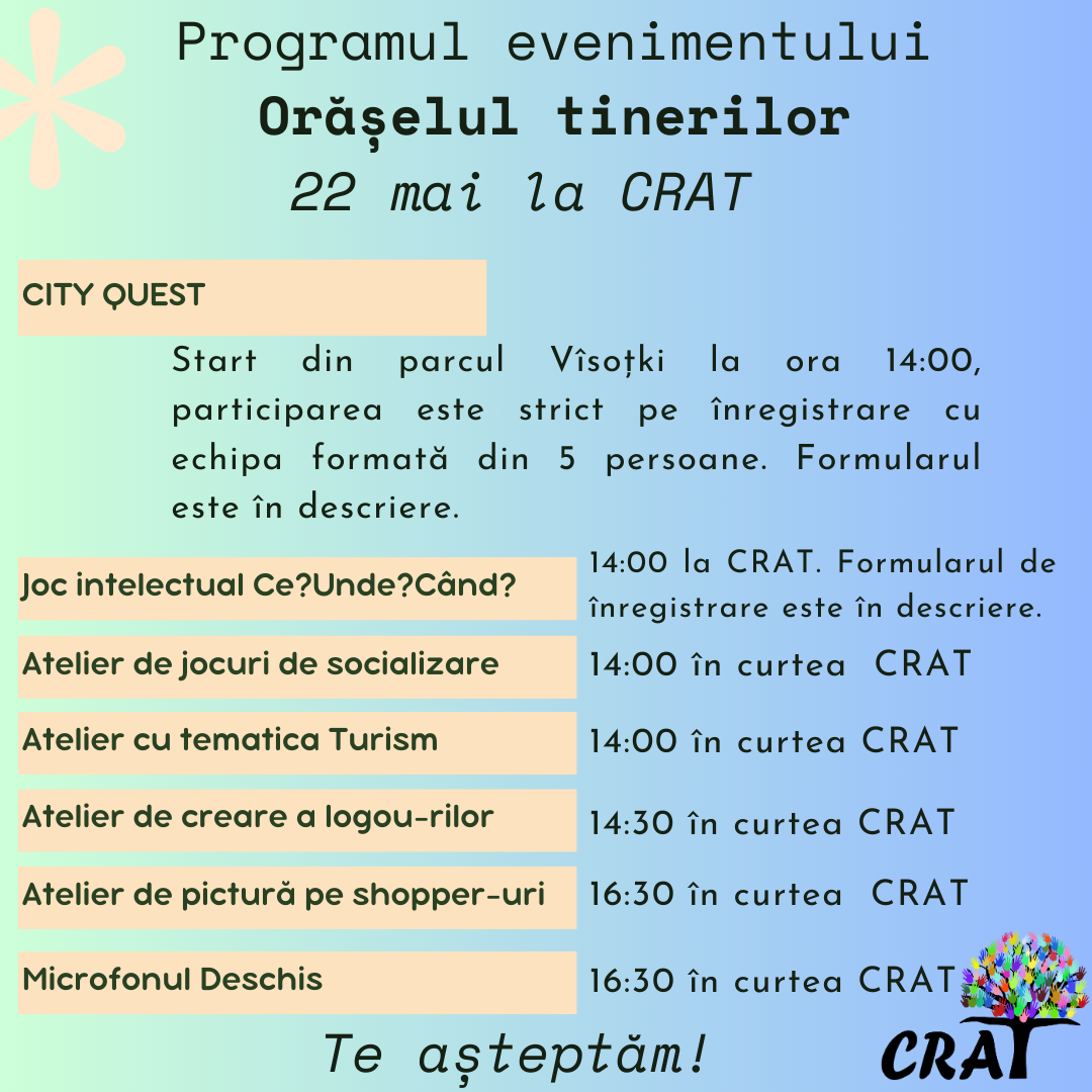Orășelul Tinerilor la CRAT – 22 mai 2025 Orășelul Tinerilor la CRAT – 22 mai 2025
